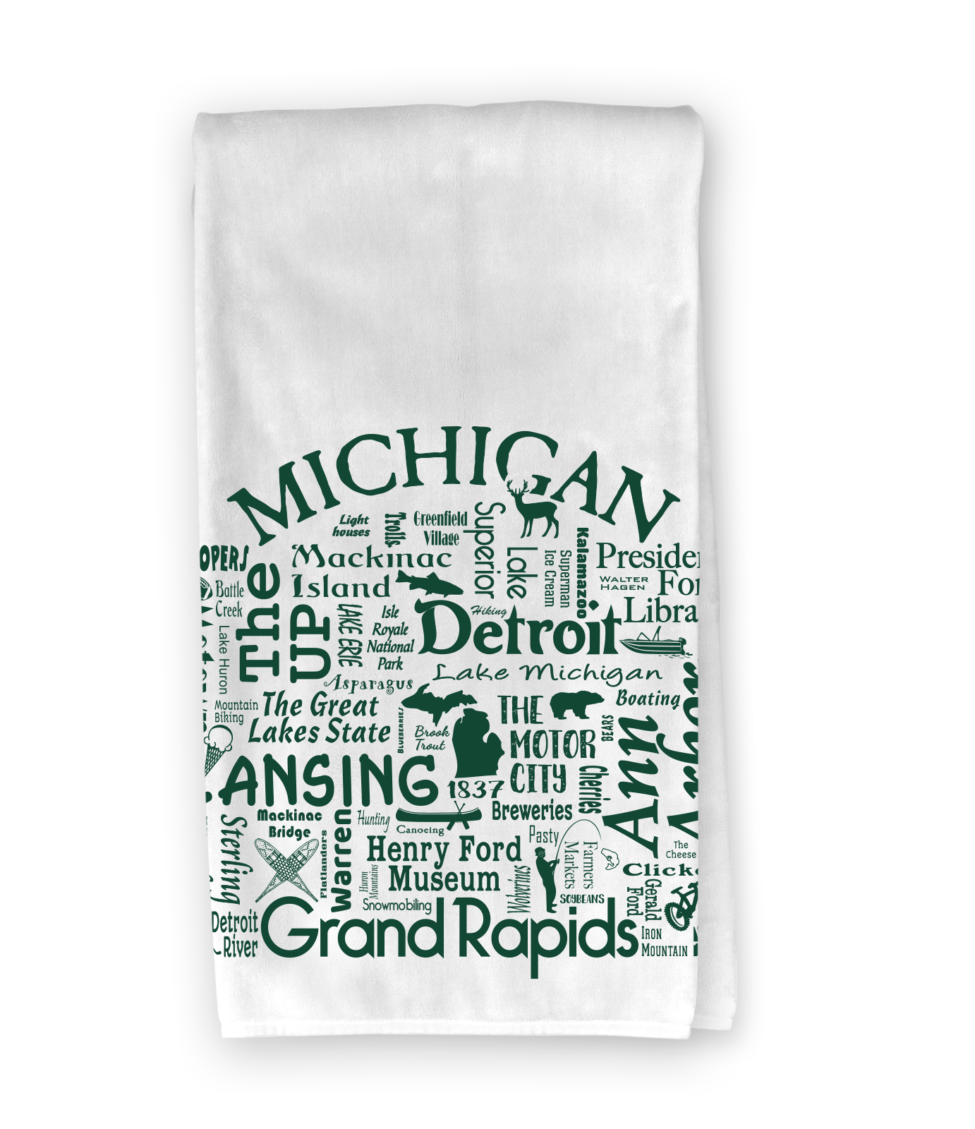The Buffalo Works - Wholesale Tea Towel - Michigan Destination Kitchen Towel - Where Life Takes You3