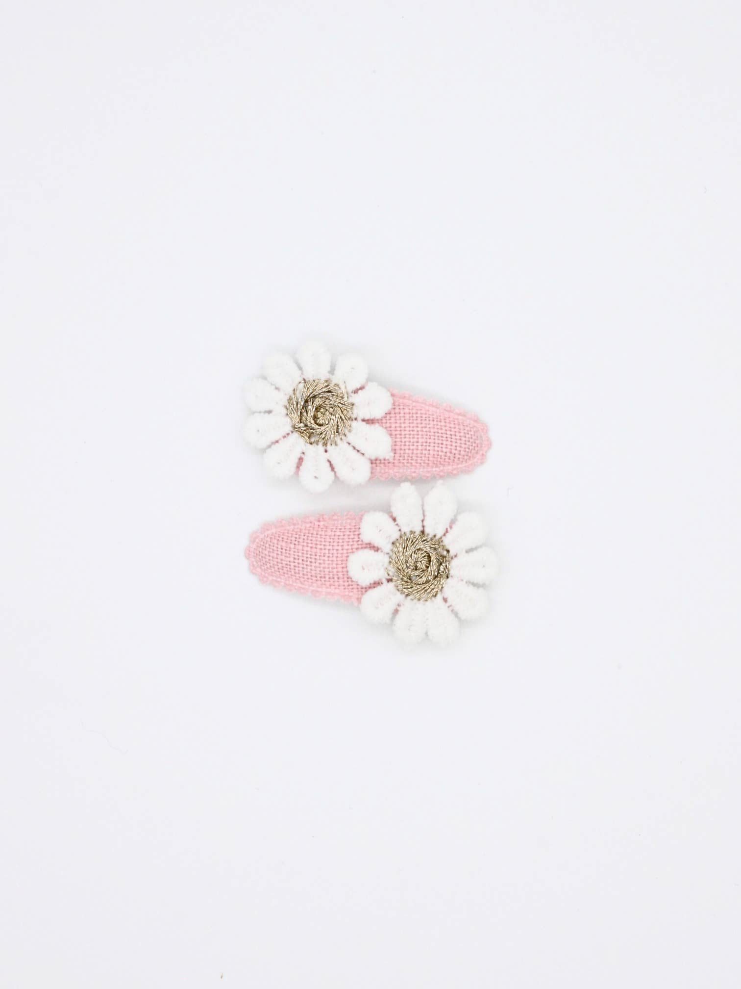 Liv & Loke – Großhandel Haarclip – Kinder – Haarspangen Elsa Hellrosa/Goldene Blume, 2er-Pack