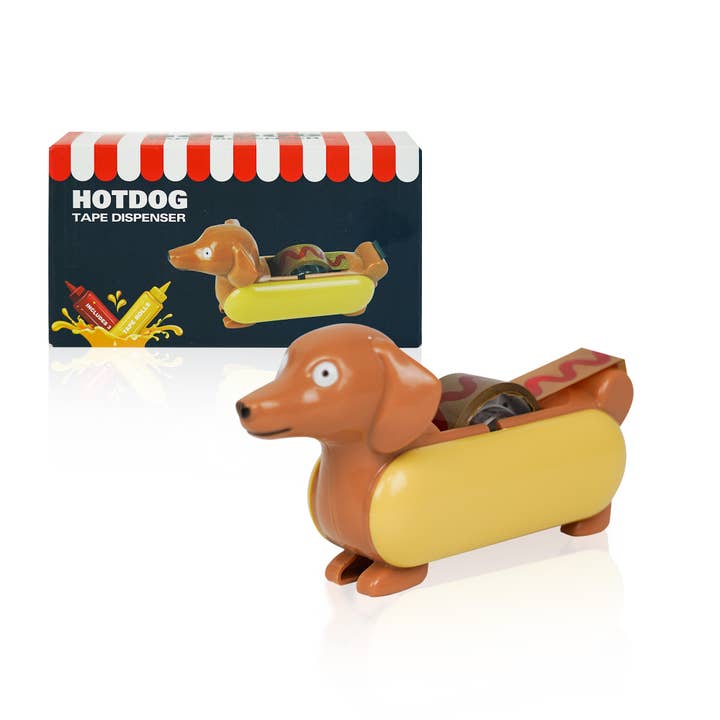 Hot Dog Tape Dispenser | Cute Stationary | Novelty Gifts for wholesale by The Diabolical Gift People - Novelty Gifts, Christmas Gifts