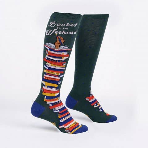 Booked for the Weekend Knee High Socks for wholesale by Sock it To Me