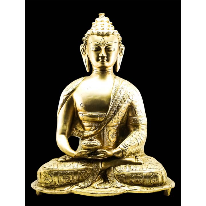 Statue de Bouddha en laiton pour la vente par Quasar Gems USA