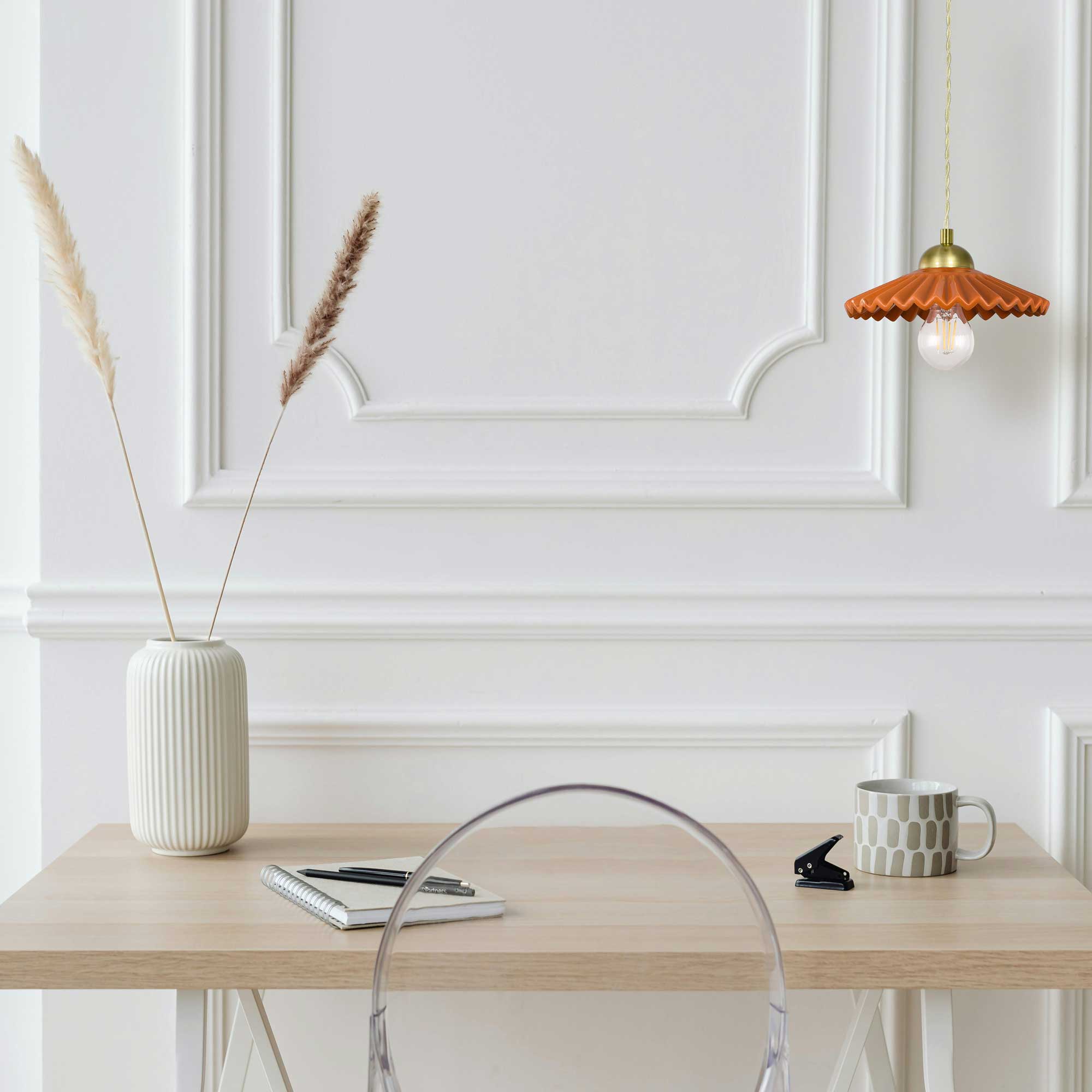 C-Création - Wholesale Chandelier/Hanging Light - Colored ceramic pendant and Babouchka textile cord24