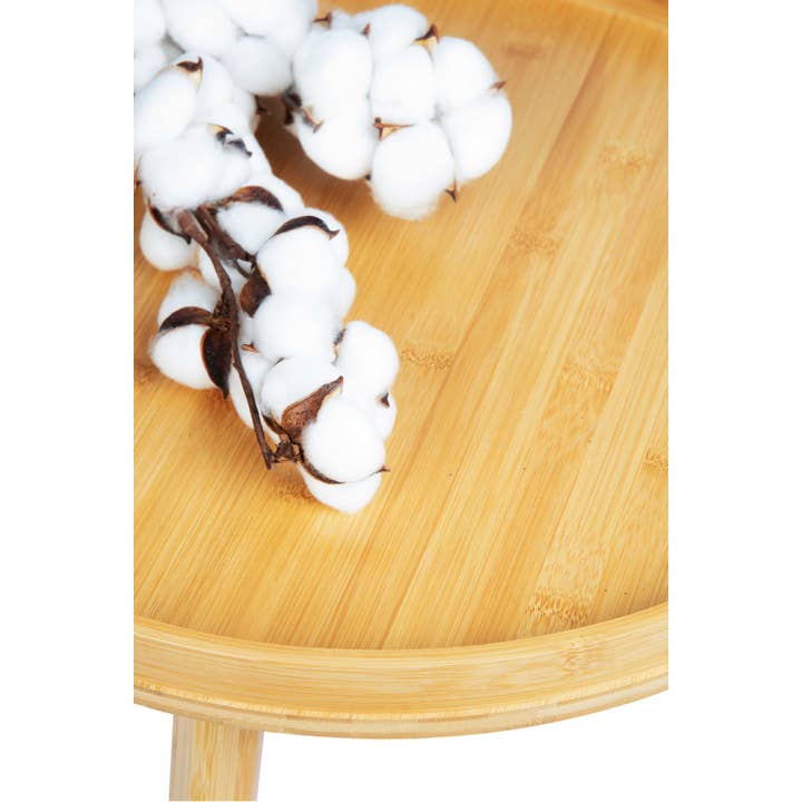 Bergamaschi & Vimercati S.p.a. - Wholesale Side Table - Fuji Excelsa coffee table in bamboo and tempered glass ø45 cm – Multicolor design inspired by Japanese landscapes8