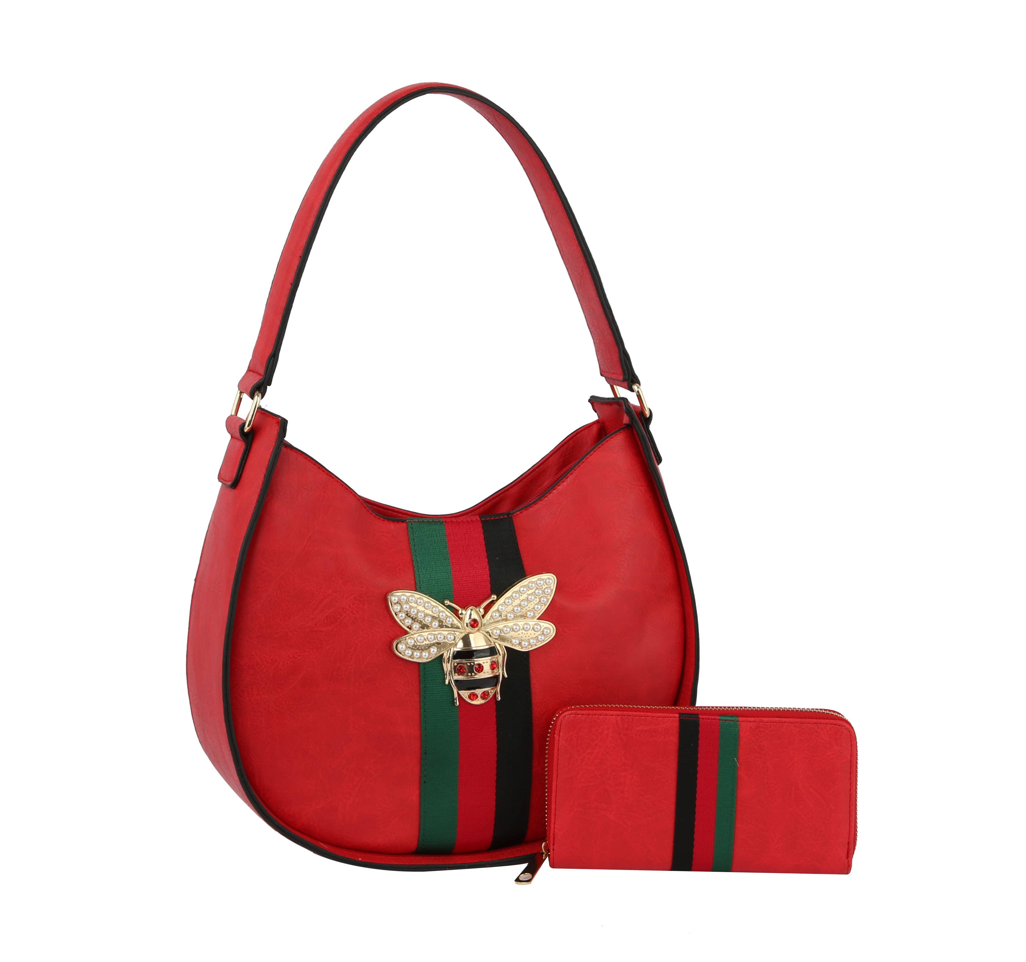 Handbag Factory Corp - Wholesale Satchel - Women's - Satchel Purse Bee Charm Pendant Handbag1