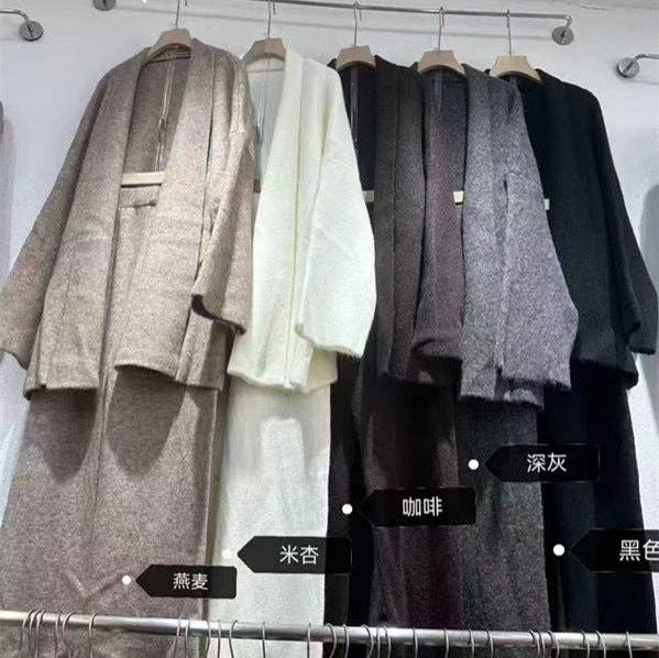 Marayn - Wholesale Lounge Set - Women's - 2025 Autumn Luxury Lounge Knit Set Chic Oversized Style3