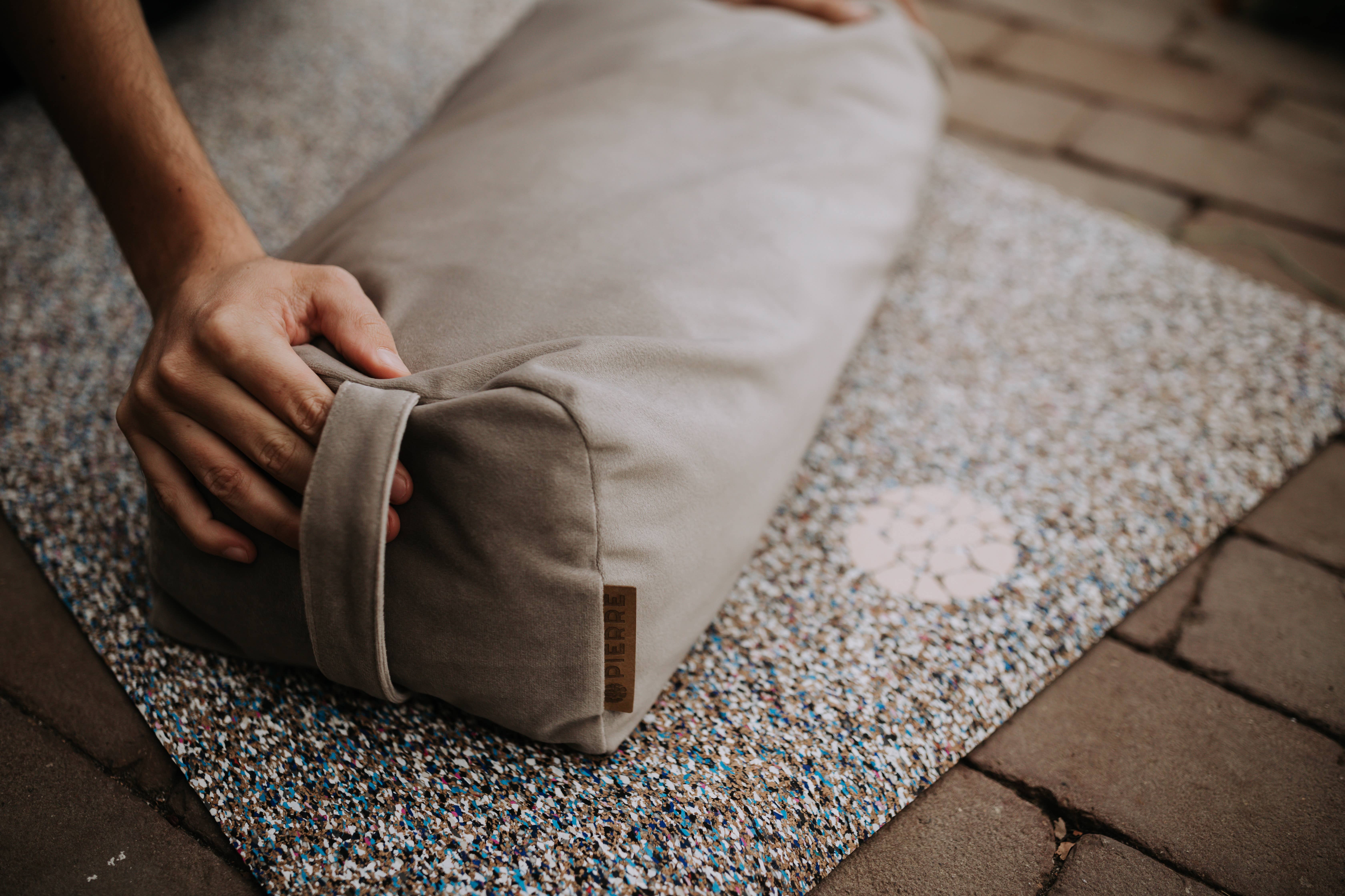 Pierre Sports – wholesale Yoga mat – Recycled yoga bolster - design fabric - filled with Kapok9