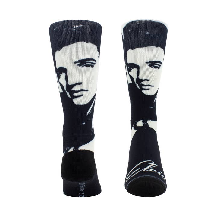 Calcetín de edición especial con retrato de Elvis Presley para venta al por mayor de Perri's Socks
