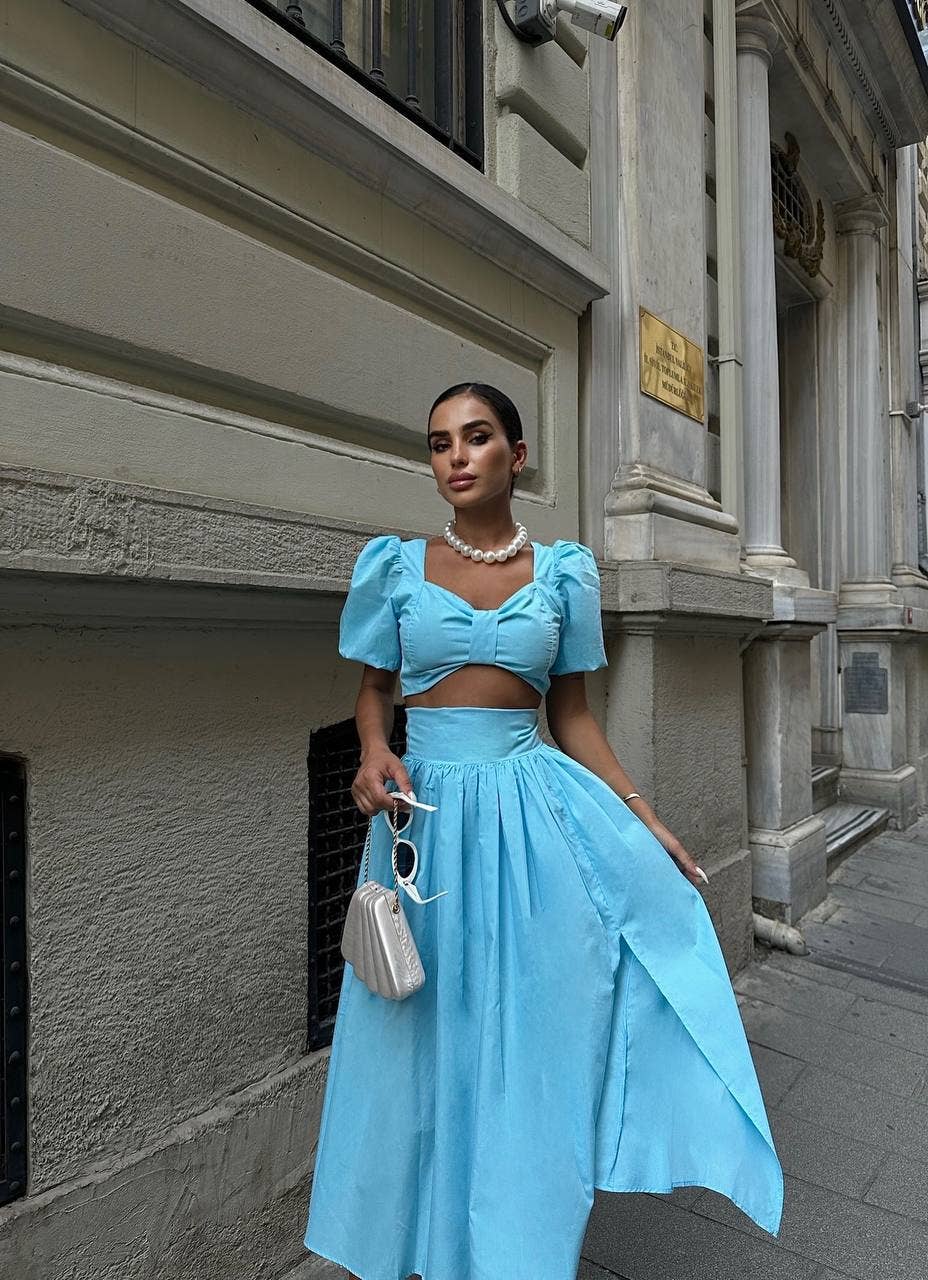 Standpoint Top - Venta al por mayor Conjuntos de top y falda - Mujer - Conjunto elegante Amelia de dos piezas – 10014