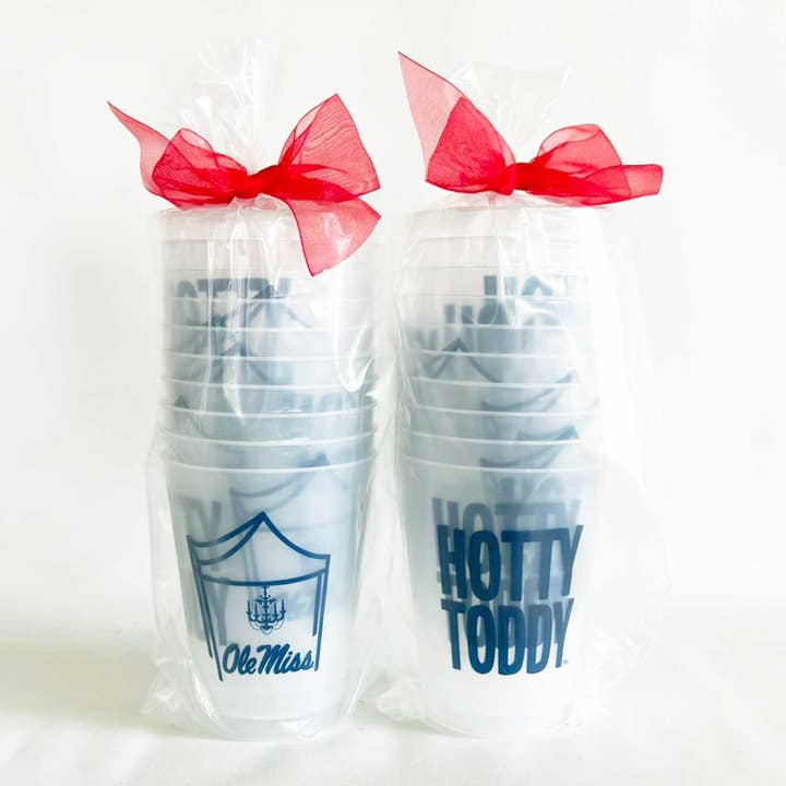 Two Funny Girls - Wholesale Disposable Cup - Shatterproof Cup 10 Pack - Mississippi/Ole Miss Hotty Toddy6