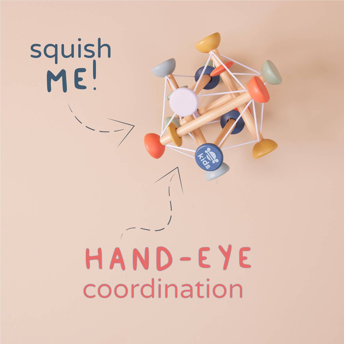 Just Bee Kids – wholesale Wood toy – Child – Just Bee Kids Wooden Activity Ball (FSC)2