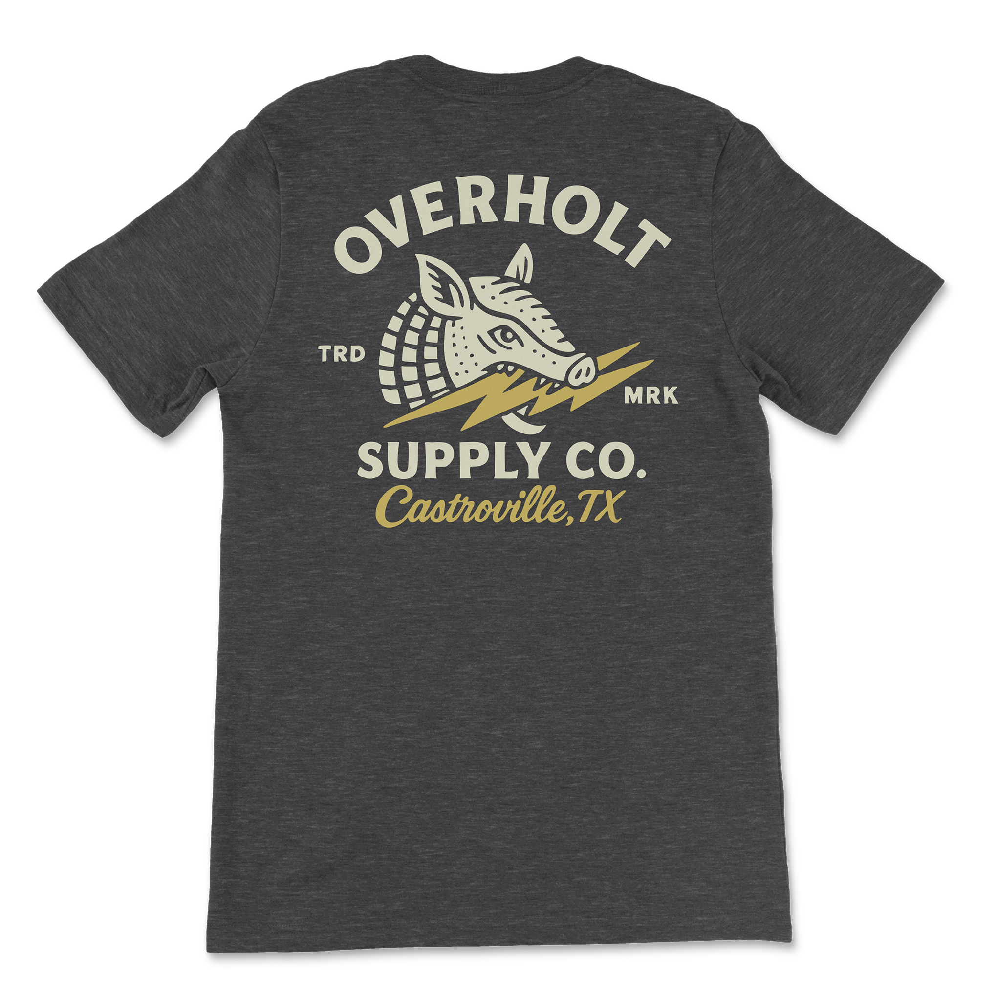 Overholt Supply Co. - Wholesale Screen Printed T-Shirt - Unisex - OSC-108 "Lightning Dillo" T-Shirt5