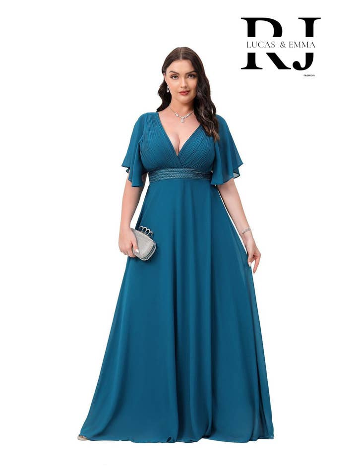 Lucas & Emma - Sarl RJ & co - Wholesale Gown - Women's - Plus size evening dress Ajaccio 2228