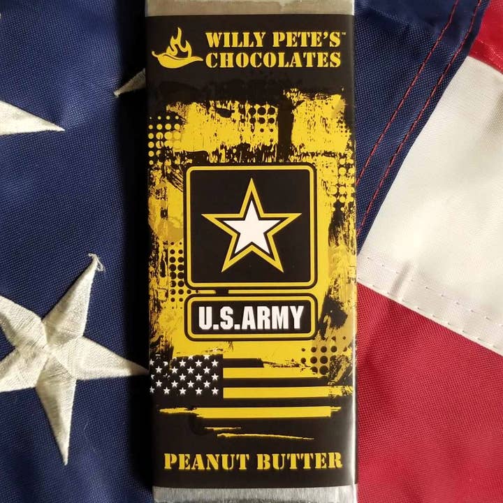 Military Bar: U.S. Army Chocolate Bar for wholesale by Willy Petes Chocolate Co