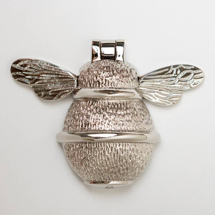 Messing Humlebi Dørhammer - Nikkelfinish for engroshandel hos Brass bee