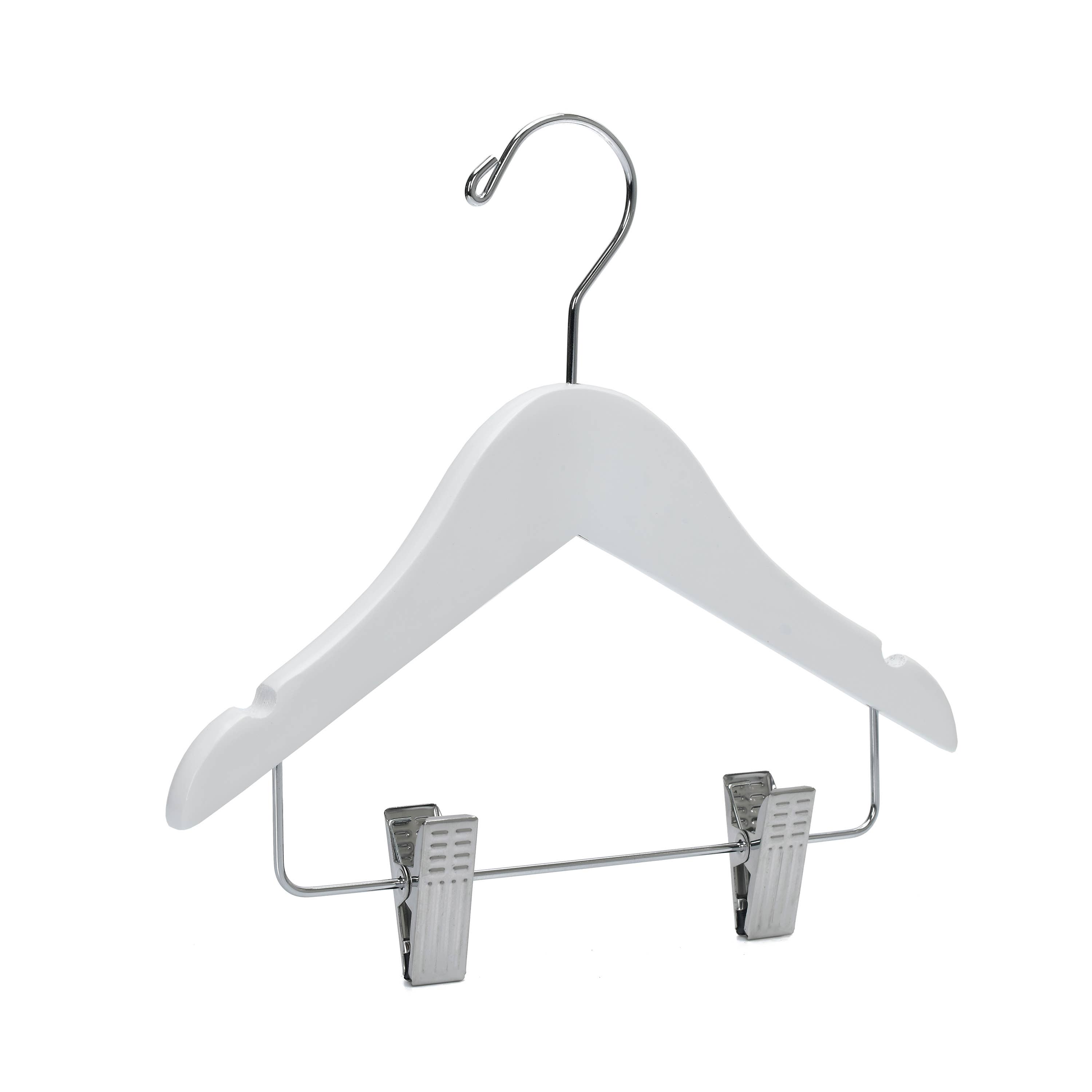 Quality Hangers – Engroshandel Bøjle – WB42 Baby Træ Nederdel Bukser Bøjle, 10 „Hvid - 807