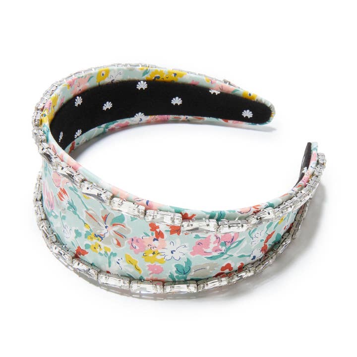 CALIFORNIA BLOOM BRIGITTE LIBERTY CRYSTAL TRIM HEADBAND for wholesale by Lele Sadoughi