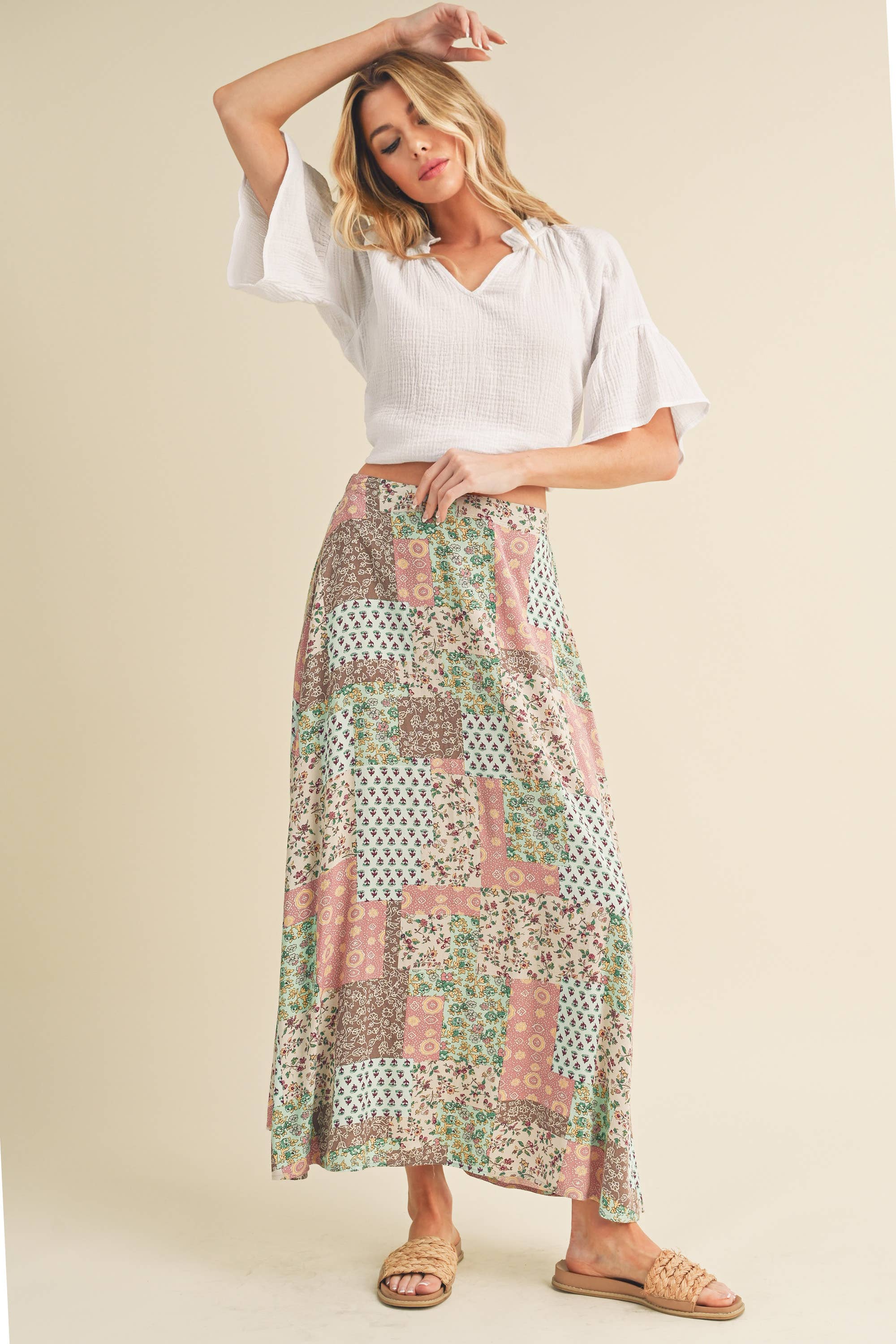 AEMI + CO - Wholesale Skirt - Women's - 773DN Bradyn Print Skirt 52