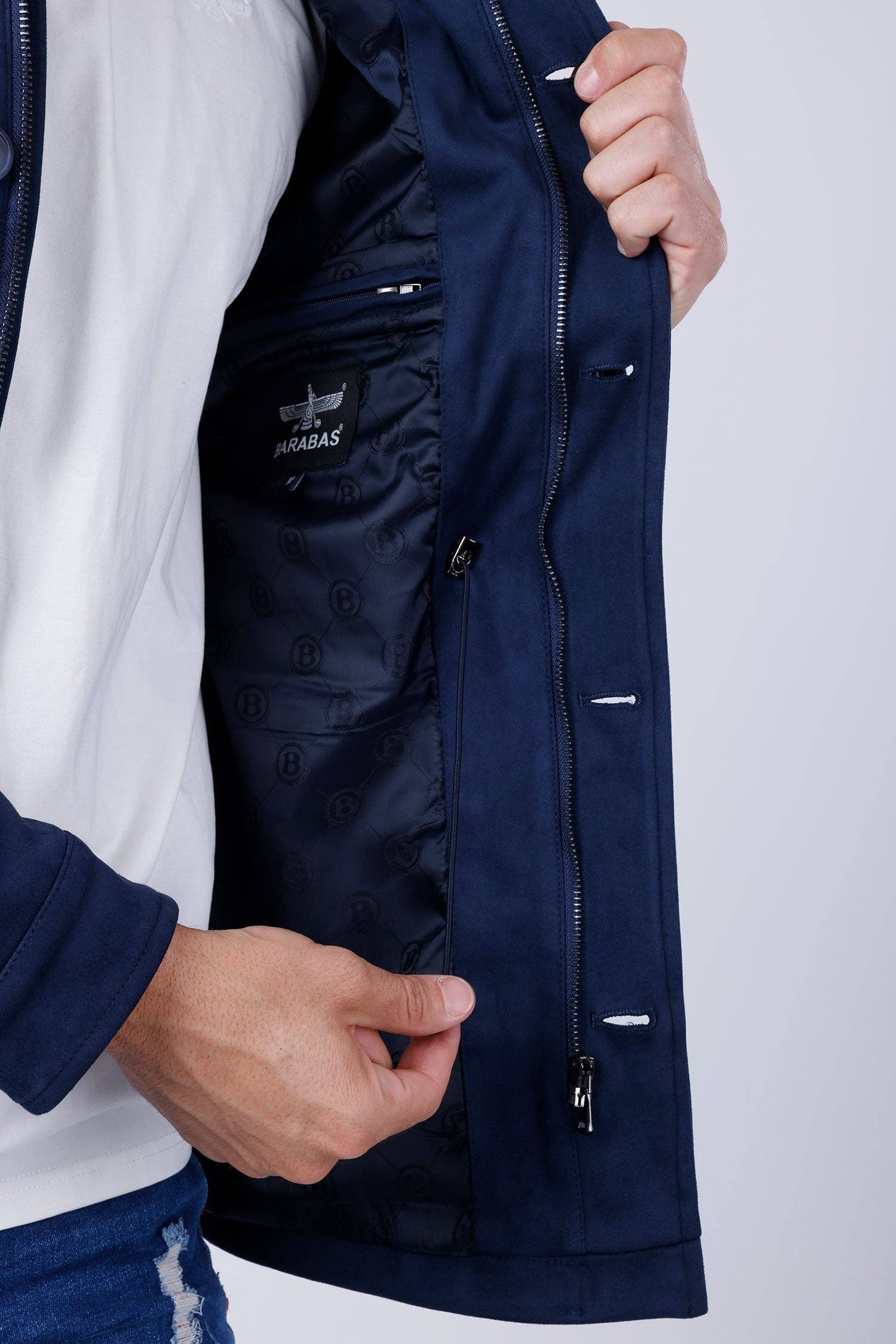 BARABAS - Venta al por mayor Chaqueta - Hombre - Chaqueta bomber de invierno de terciopelo con 4 bolsillos para hombre 4BH8613