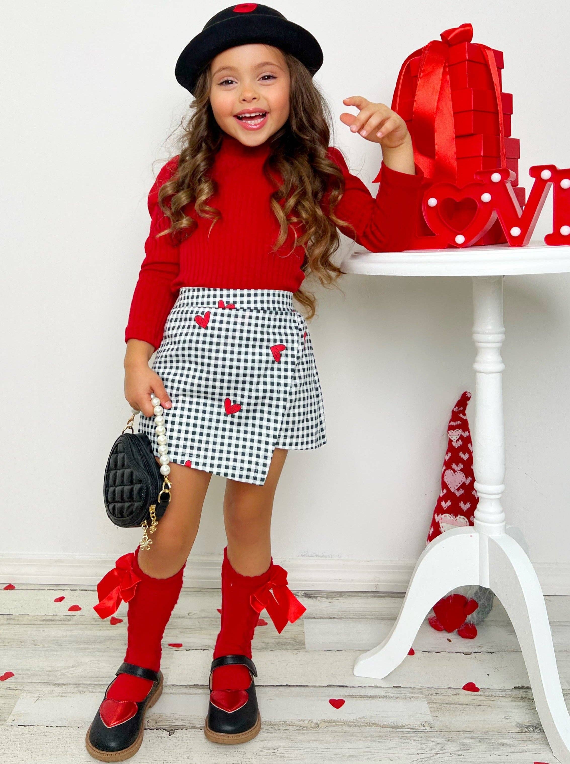 Red Only You Skort Set for wholesale on Faire3