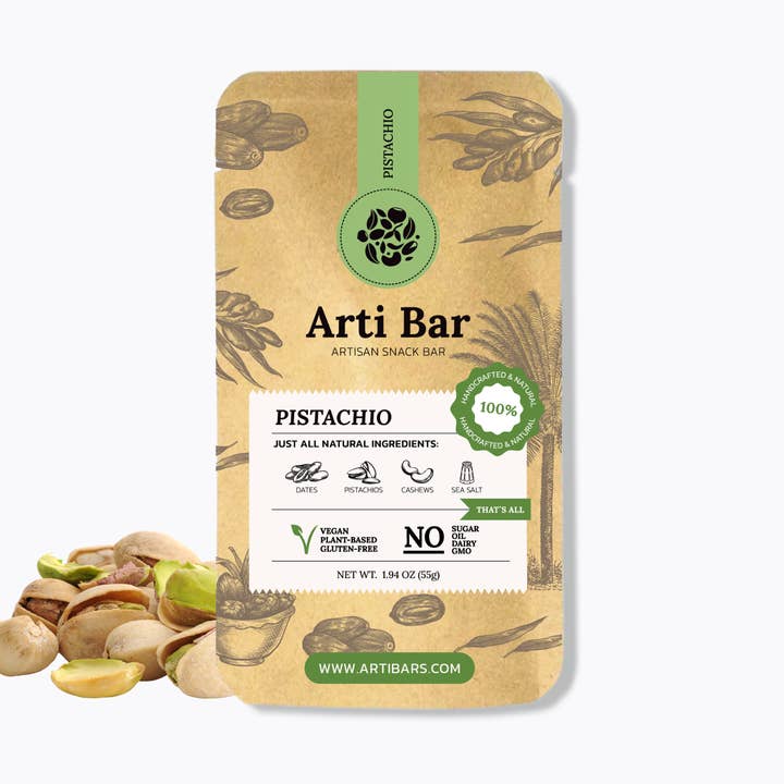 ARTI BAR PISTACHIO (PACK OF 12) for wholesale by Arti Bar