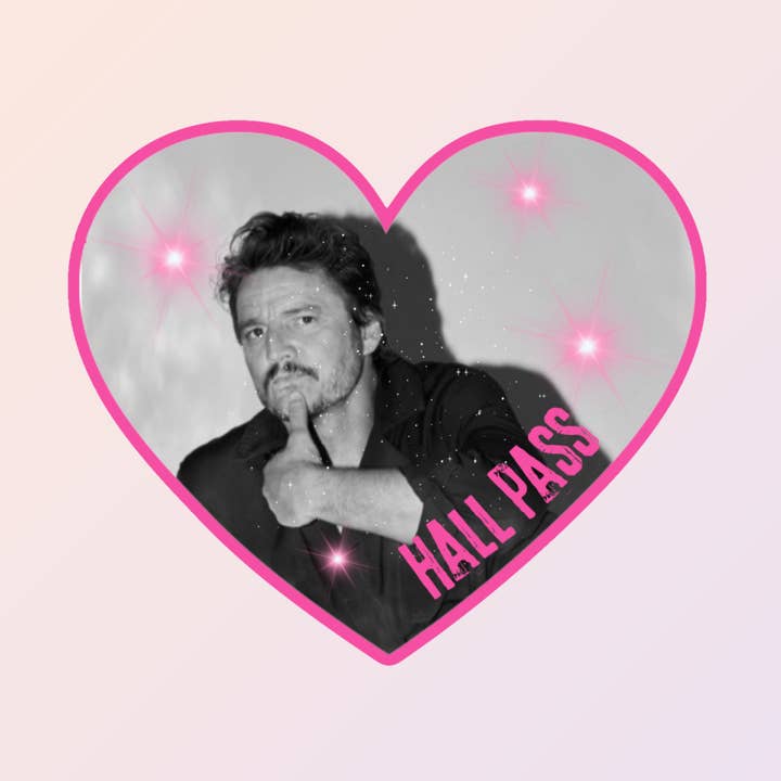 Pedro Pascal Stickers, Pop Culture Stickers, Hall Pass for wholesale by Sorry Not Sorry Co