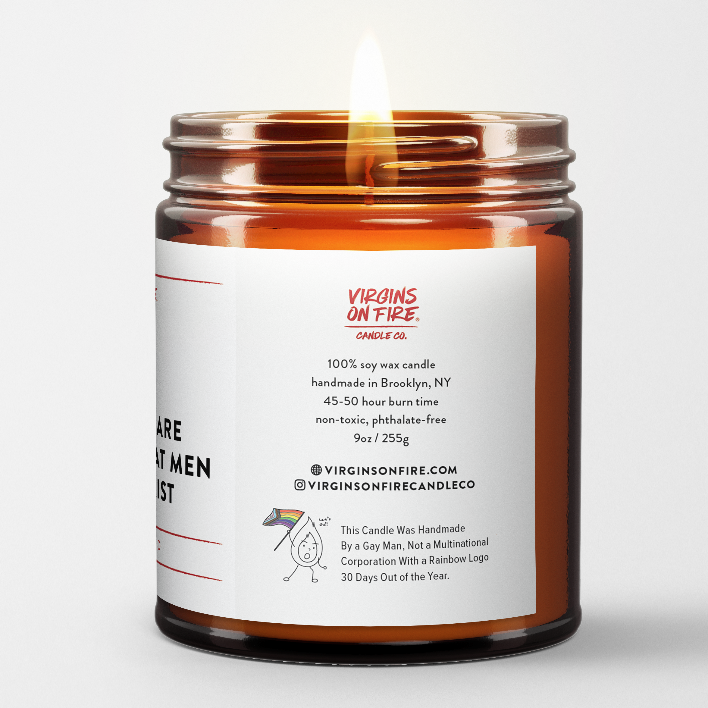 Virgins On Fire Candle Co. - Wholesale Jar/Filled Candle - WOMEN ARE MAD THAT MEN EVEN EXIST (Vanilla) - Funny Candle1