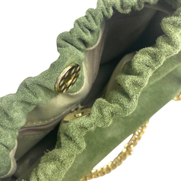 Chenson & Gorett - Wholesale Shoulder Bag - Women's - Bolso de cubo de ante de cuero genuino para mujer18