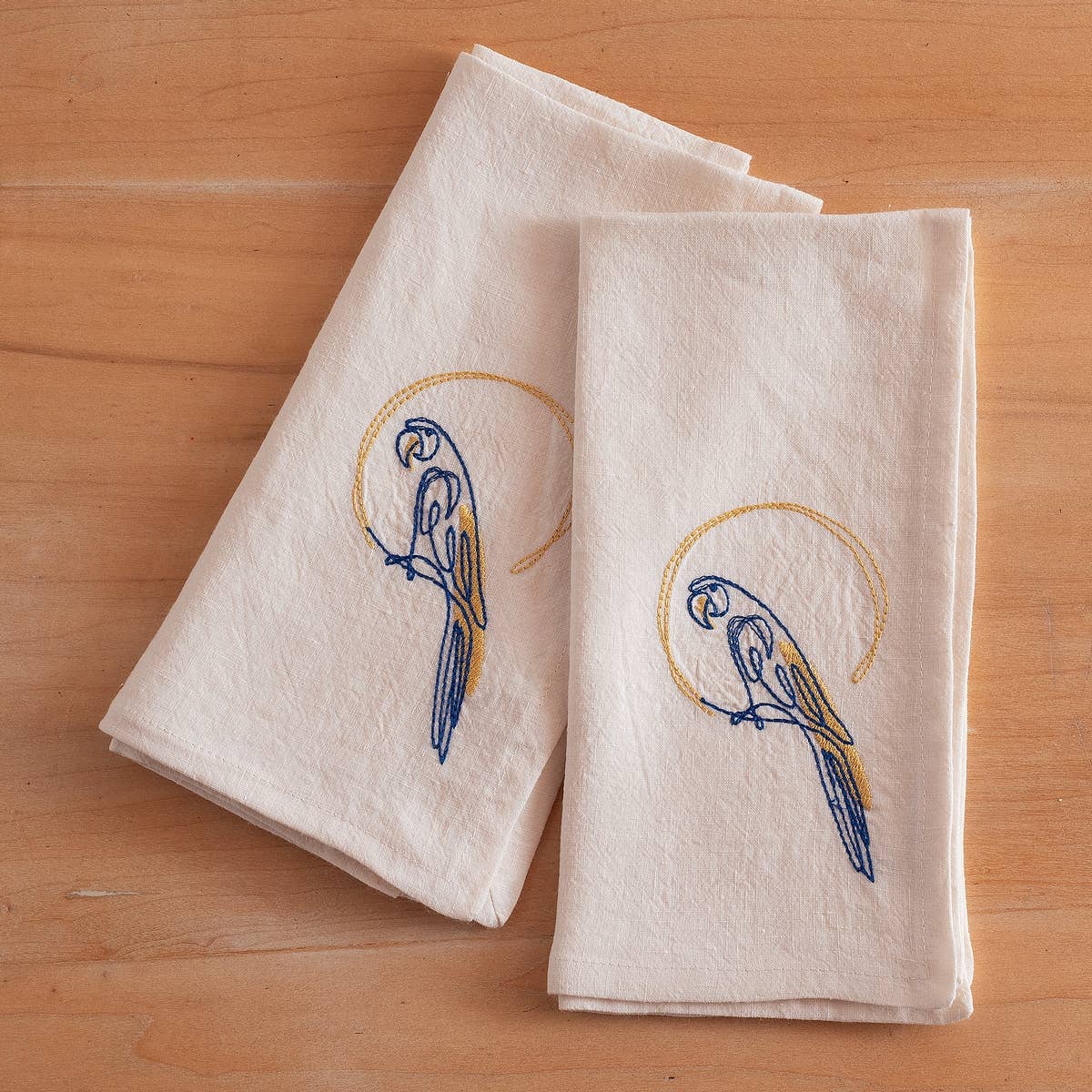 BUSATTI - Wholesale Dinner & Cloth Napkin - ITALIAN GARDEN - Set of 2 embroidered napkins11