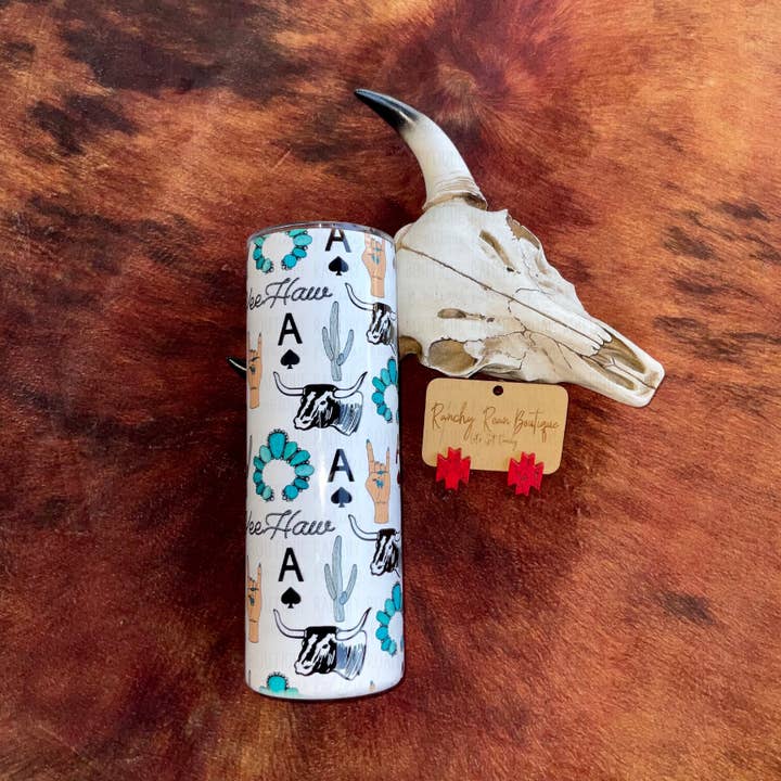 Ranchy Roan Boutique - Wholesale Insulated mug/tumbler - Western Collage 20oz Skinny Tumbler