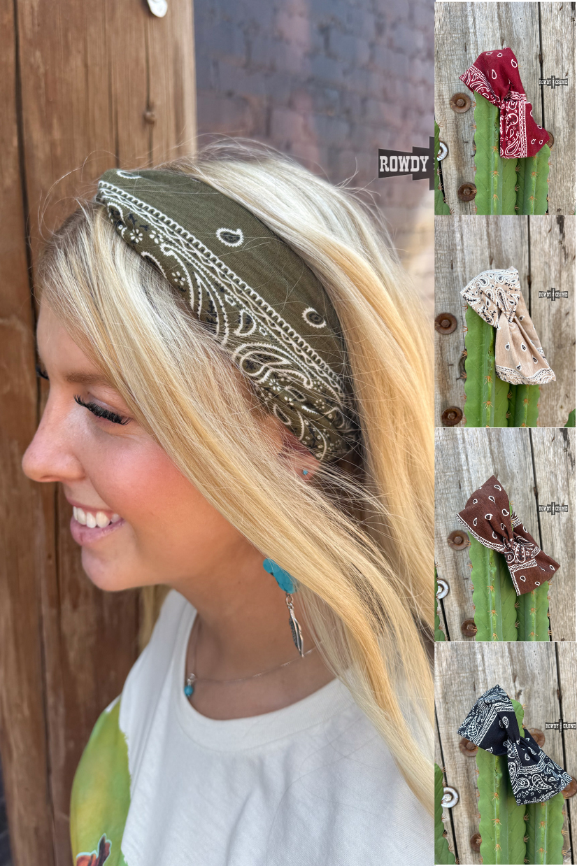 Rowdy Crowd Clothing - Wholesale Fashion Headband - Women's - Bandit Bandana Headbands6