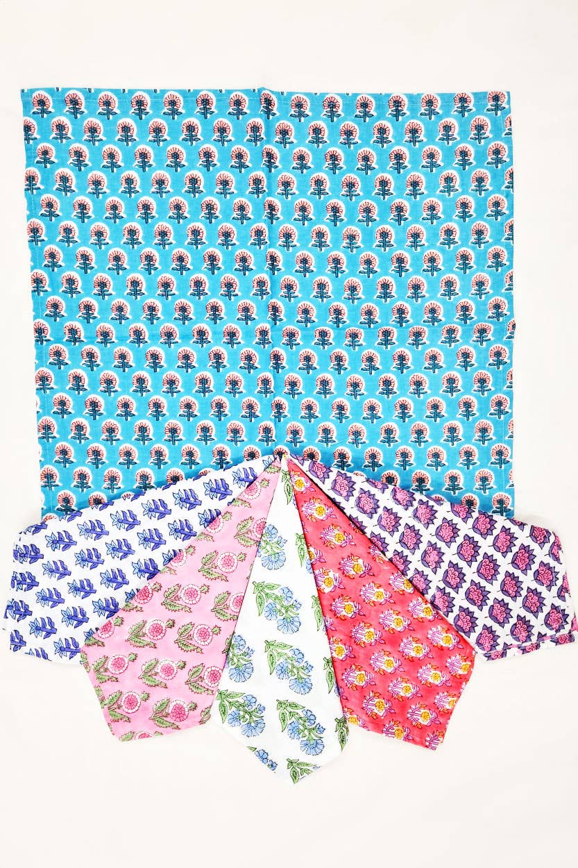 Sevya Handmade - Wholesale Dinner & Cloth Napkin - Jaipur Block Print Napkins, Set of 6 3