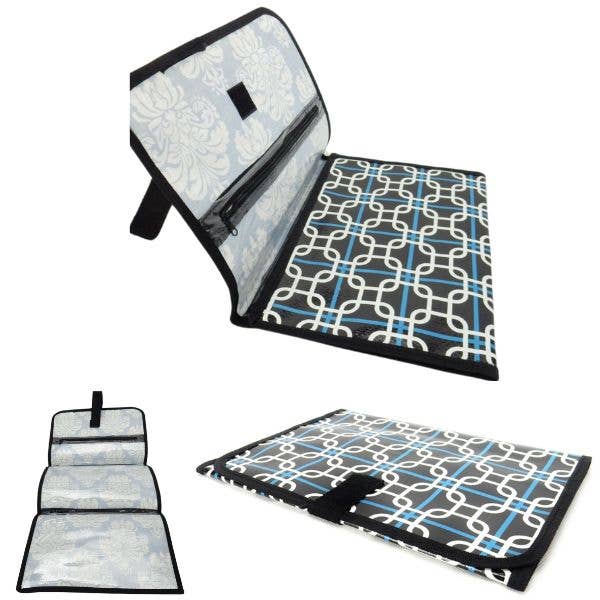 St. Louis Wholesale LLC - Wholesale Travel Set - Travel Organizer - Hanging Accessory Bag - Blue/White/Black