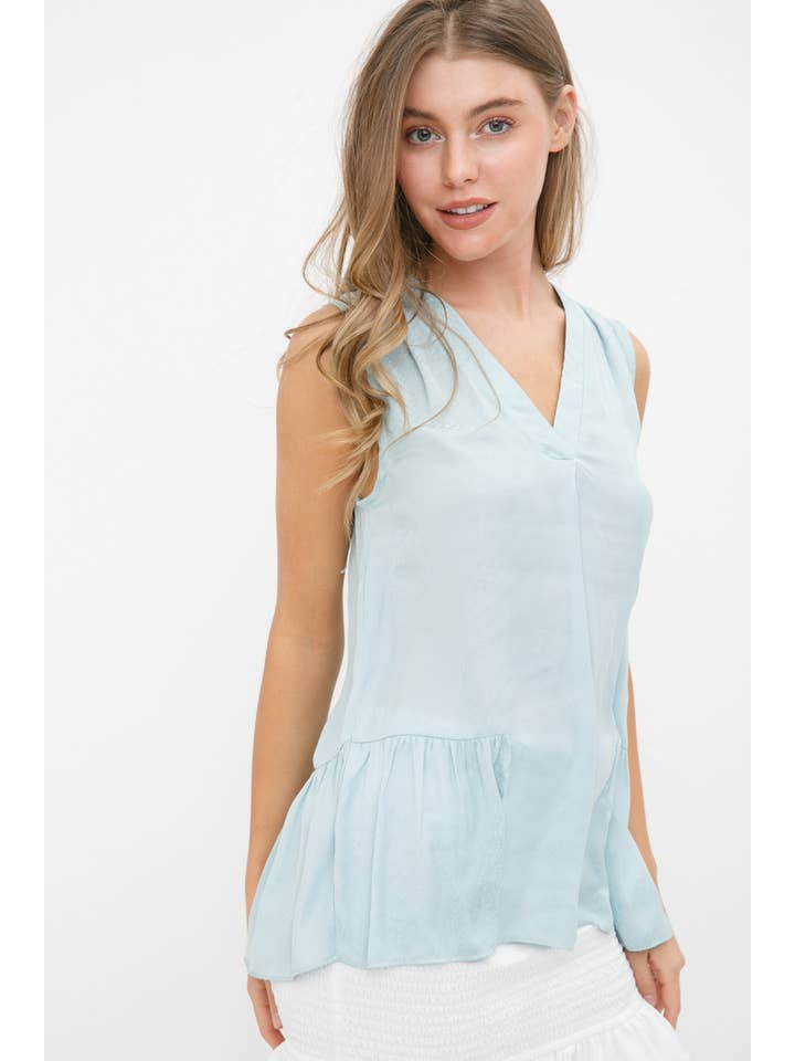 Blue B - Vendita all'ingrosso Camicetta - Donna - 31410T - Blusa arricciata in jacquard satinato con stampa a pois14