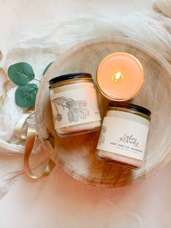 Cabin Getaway Soy Candle | Set of 4 for wholesale by Kent and Co. Handmade
