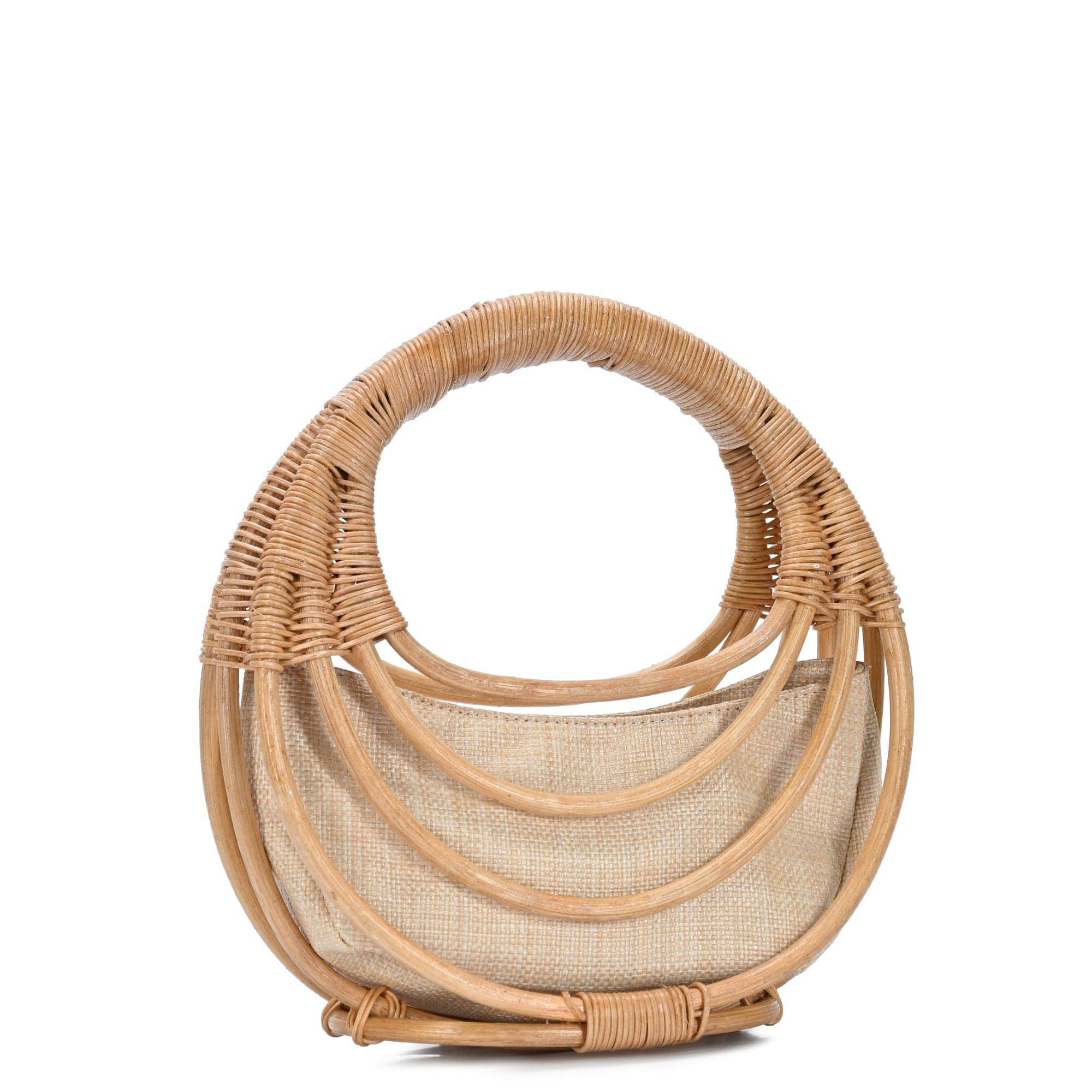 MiMi Wholesale - Wholesale Top Handle Bag - Women's - BGA8288 Rattan Top Handle Circle Bag0