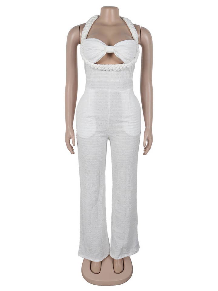 Aria Romance - Wholesale Top & Pant Set (NOT Loungewear) - Women's - Bandeau Wide Leg Jumpsuit5