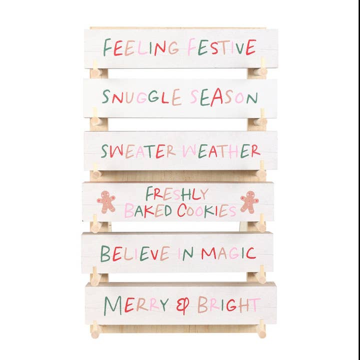 Something Different Wholesale - Wholesale Sign - Set of 36 Christmas Block Signs on Display1