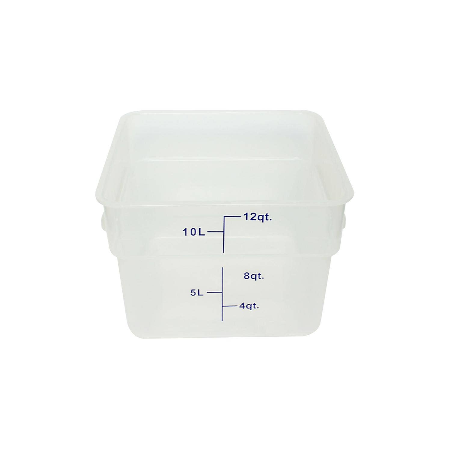 KT Supply - Wholesale Kitchen storage/organiser - 12 Qt Plastic Square Food Storage Containers, Translucent