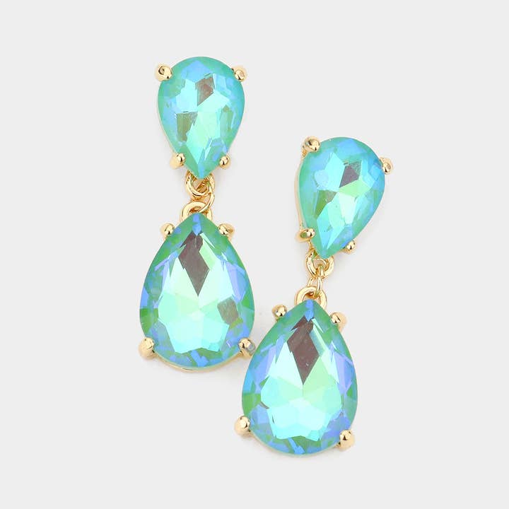 Sensibling Corp. - Wholesale Dangle Earrings - Double Teardrop Link Dangle Evening Earrings13