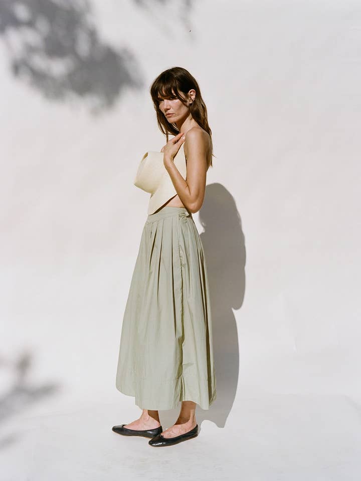 Bower Pleated Skirt for wholesale by Emma Rothkopf
