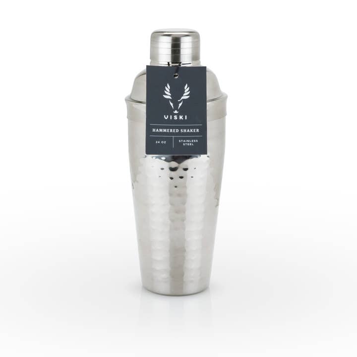 Viski - Wholesale Cocktail Shaker - Irvingâ„¢ Hammered Stainless Steel Cocktail Shaker
