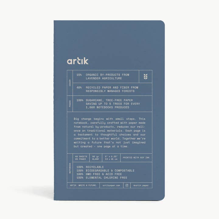 Artık - Wholesale Notebook - Artik Pack Of 2 Singer Sewn Notebooks | Plain | Lavender0