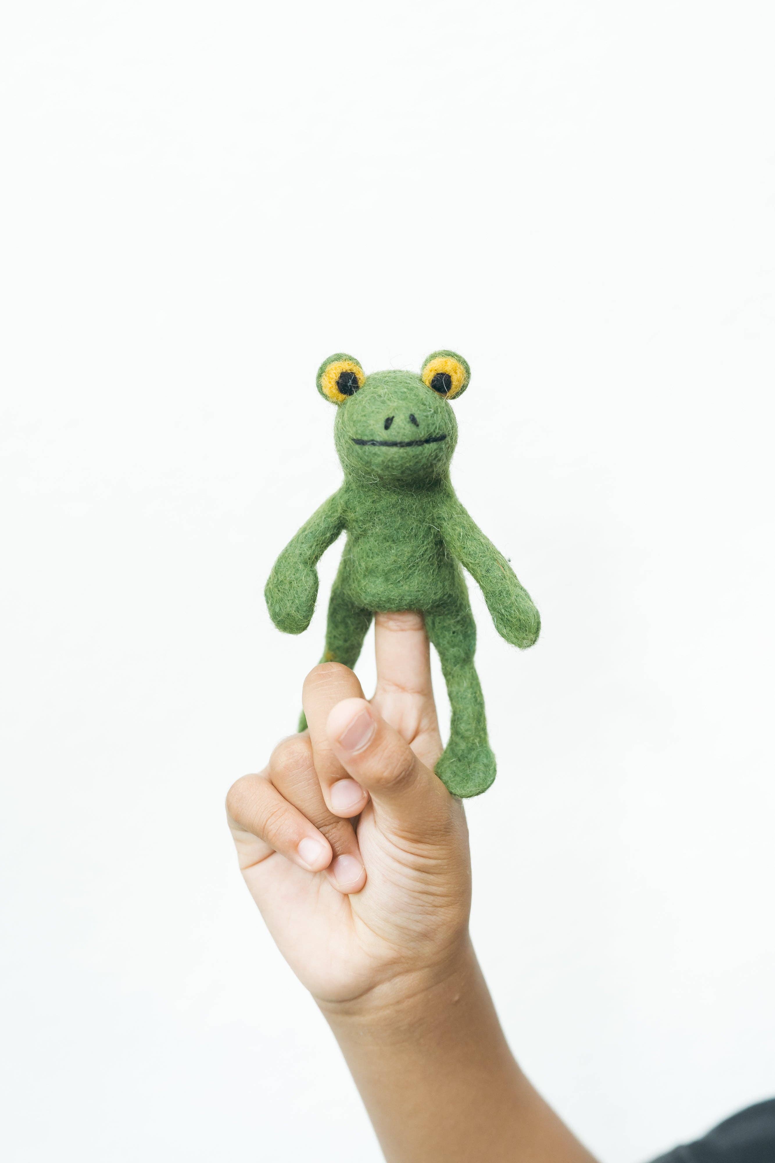 Silk Road Bazaar - Vendita all'ingrosso Marionetta da dito - Bambini e neonati - Burattino a dito a forma di rana in feltro1