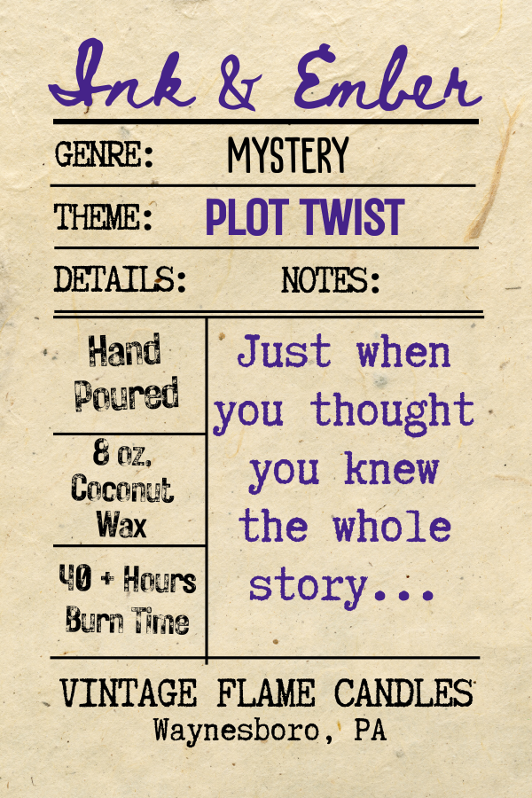 The Vintage Flame Candles - Wholesale Jar/Filled Candle - Dark Academia -  Ink & Ember Collection  6