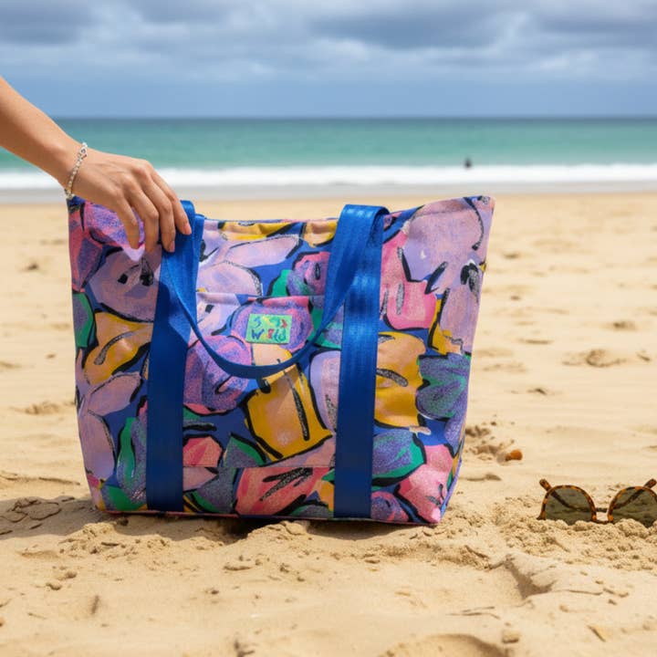 Jams World Gevoerde Draagtas - Paarse Boeket voor wholesale door JAMS World