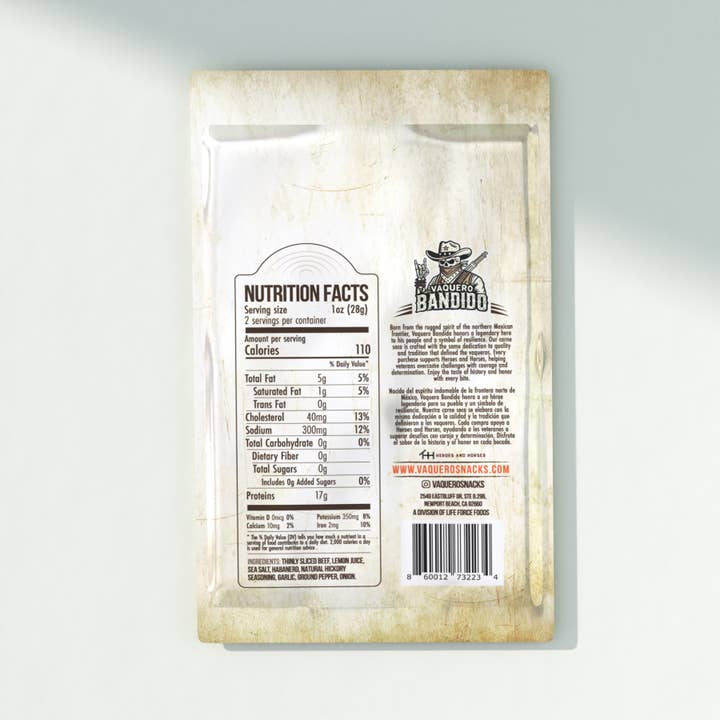 Vaquero Bandido - Wholesale Jerky - Habanero Carne Seca Mexican Beef Jerky1