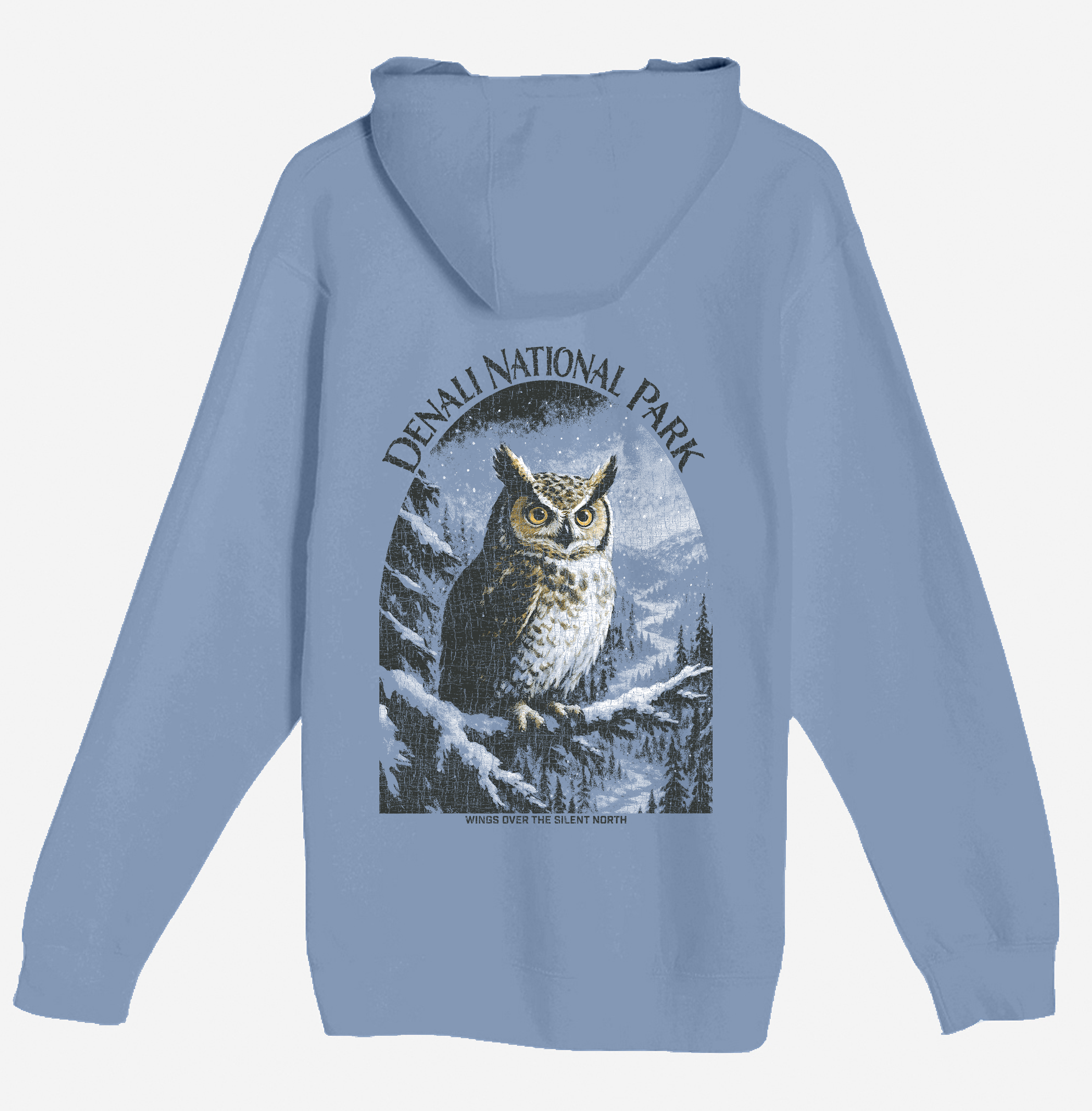Textile Graphix - Wholesale Hoodie - Unisex - Winter Owl Hoodie – Vintage Alaska Wildlife Design0