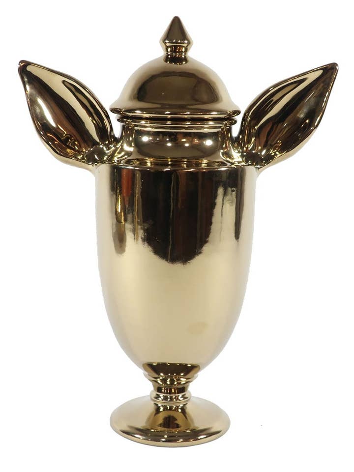 Kelch Ohr Vase Gold. 27 x 30 x 14 cm für den Großhandel von Guille Garcia-Hoz