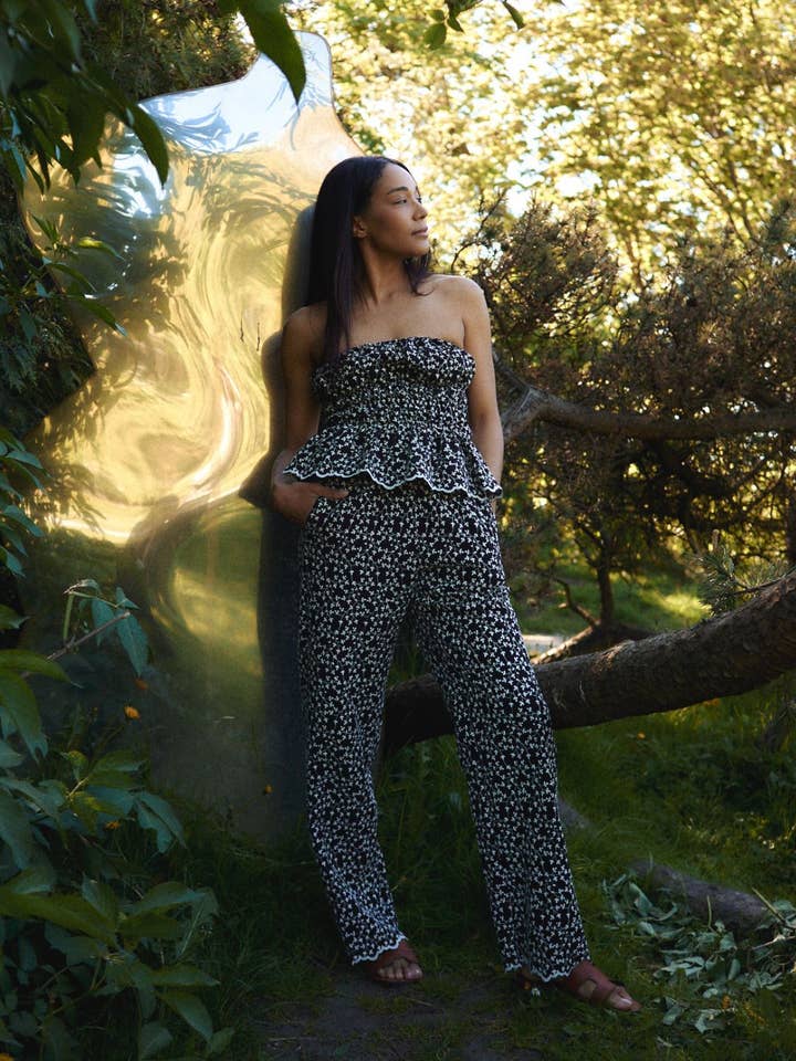 Lucia Trousers // Embroidered Viscose for wholesale by ASME STUDIOS