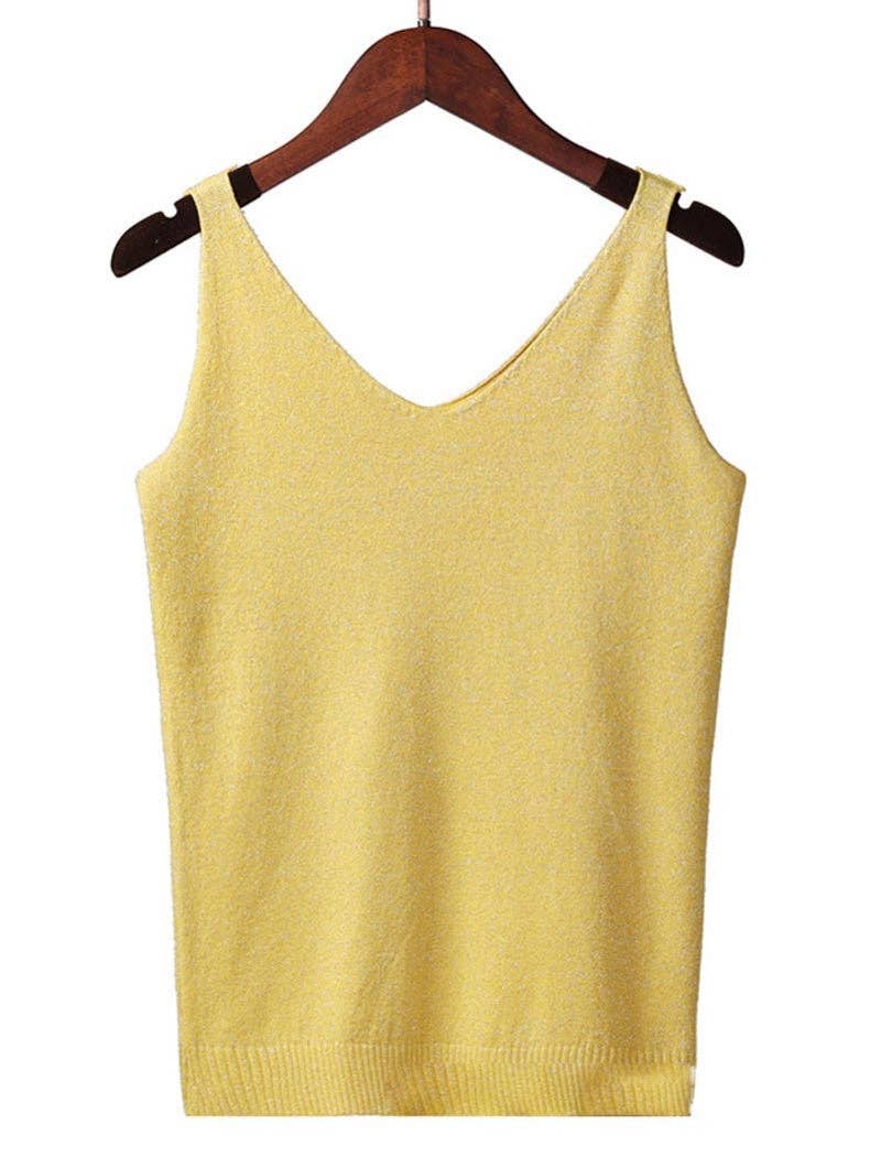 safistyle - Wholesale Camisole - Women's - Glitter V-Neck Cami Top2